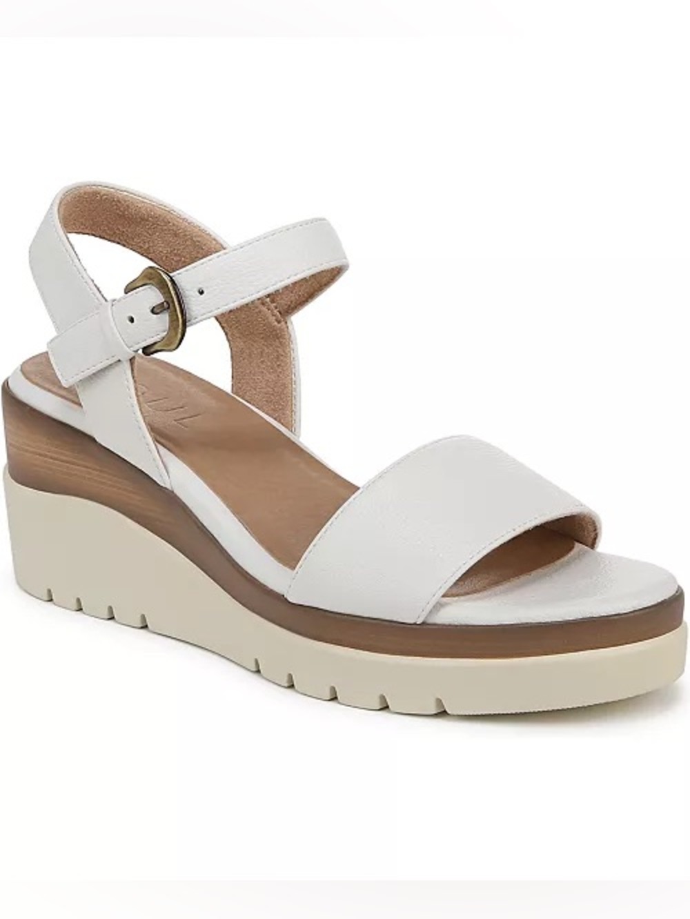 ♥️♥️ Soul Naturalizer Women's Graciela Round Open Toe Wedge Sandals - White